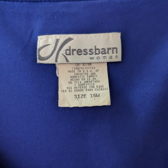 Dressbarn Woman 16W Blue and White Dress - Picture 2 of 5